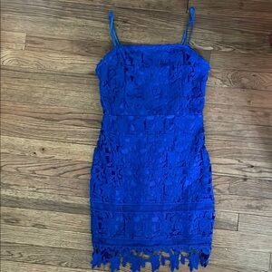Astr the Label Blue Lace Dress